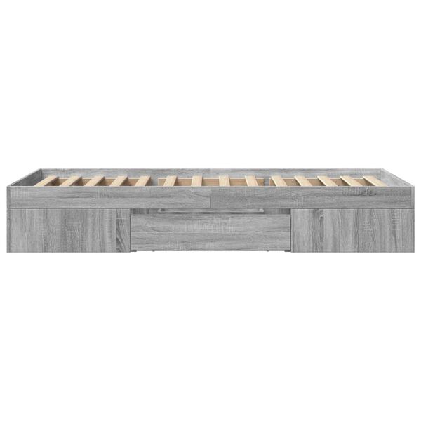 vidaXL Πλαίσιο Κρεβατιού Γκρι Sonoma 75x190 εκ. Επεξεργασμένο Ξύλο