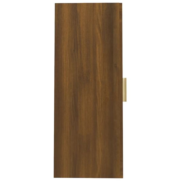 vidaXL Κρεμαστό Ντουλάπι Τοίχου Καφέ Δρυς 69,5x34x90 εκ Επεξ. Ξύλο