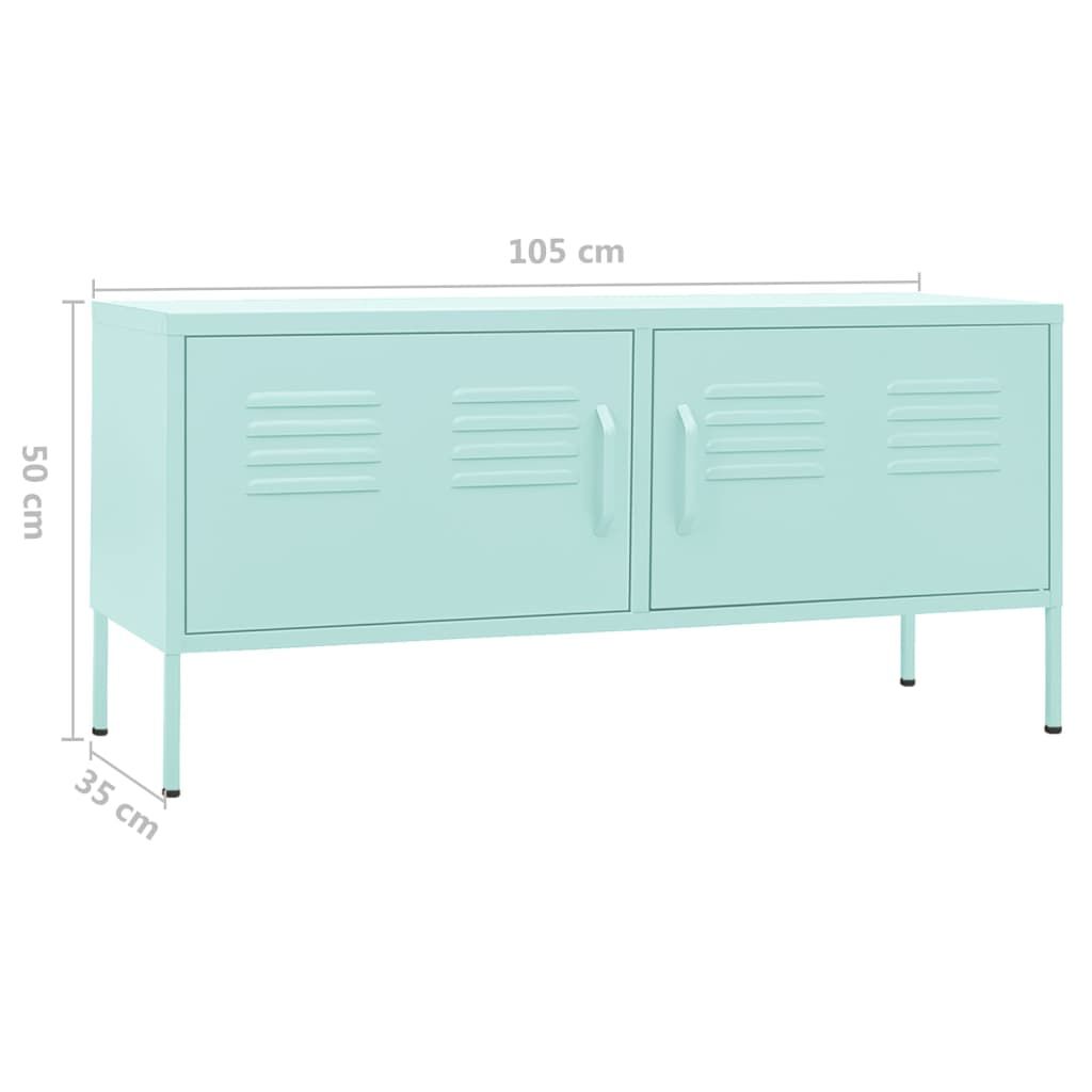 vidaXL Έπιπλο Τηλεόρασης Χρώμα Μέντας 105x35x50 εκ. από Ατσάλι