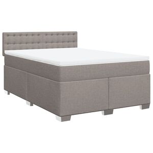 vidaXL &Kappa;&rho;&epsilon;&beta;ά&tau;&iota; Boxspring &mu;&epsilon; &Sigma;&tau;&rho;ώ&mu;&alpha; Taupe 140x200 &epsilon;&kappa;. &Upsilon;&phi;&alpha;&sigma;&mu;ά&tau;&iota;&nu;&omicron;