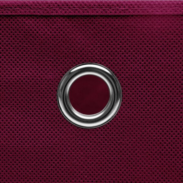 vidaXL Κουτιά Αποθήκευσης 10τεμ Σκ Κόκκινα 28x28x28εκ Ύφασμα Non-woven