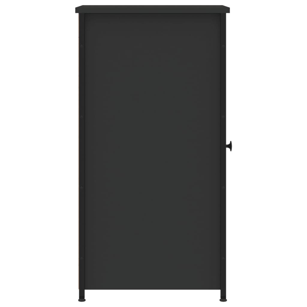vidaXL Κομοδίνα 2 τεμ. Μαύρα 32x42x80 εκ. από Επεξεργασμένο Ξύλο