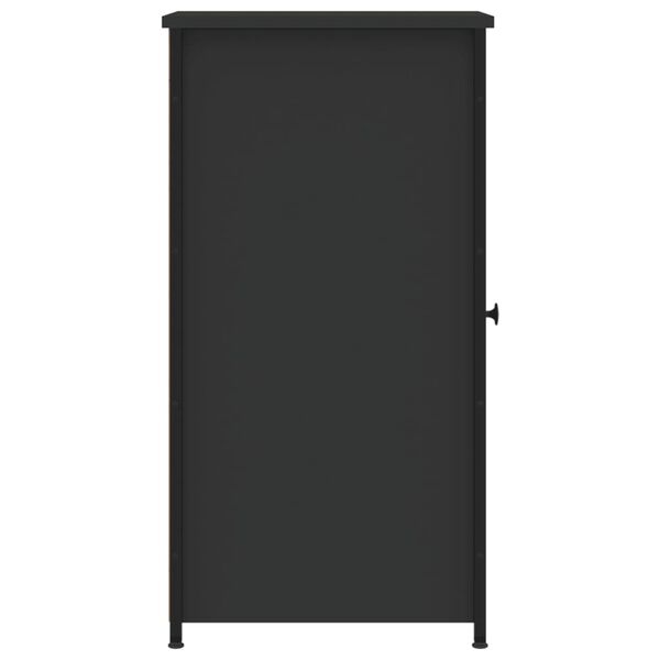 vidaXL Κομοδίνα 2 τεμ. Μαύρα 32x42x80 εκ. από Επεξεργασμένο Ξύλο