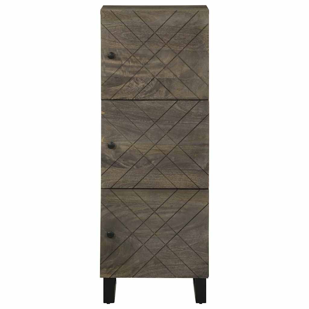 vidaXL Ντουλάπι Μαύρο 40 x 33 x 110 εκ. από Μασίφ Ξύλο Μάνγκο