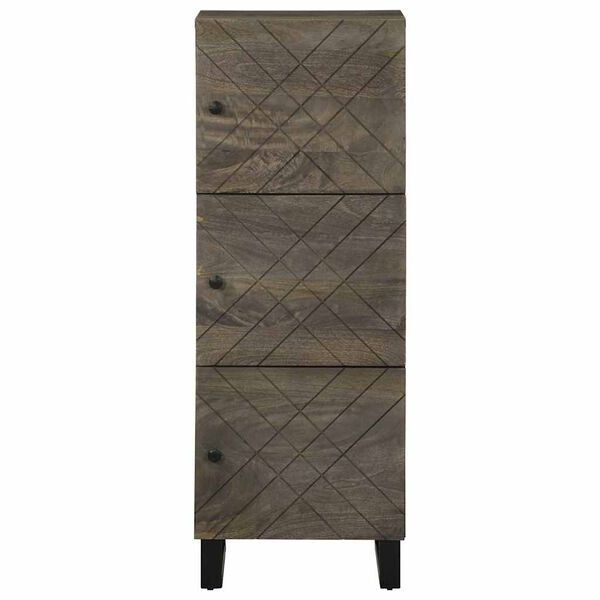 vidaXL Ντουλάπι Μαύρο 40 x 33 x 110 εκ. από Μασίφ Ξύλο Μάνγκο