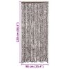 vidaXL Σήτα - Κουρτίνα Πόρτας Καφέ / Μπεζ 90 x 220 εκ. από Σενίλ