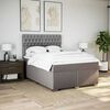 vidaXL &Kappa;&rho;&epsilon;&beta;ά&tau;&iota; Boxspring &mu;&epsilon; &Sigma;&tau;&rho;ώ&mu;&alpha; Taupe 140x200 &epsilon;&kappa;. &Upsilon;&phi;&alpha;&sigma;&mu;ά&tau;&iota;&nu;&omicron;