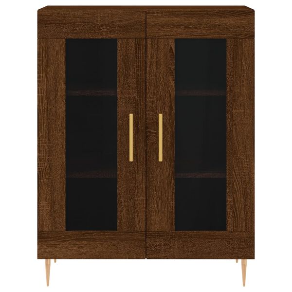 vidaXL Ντουλάπι Καφέ Δρυς 69,5 x 34 x 180 εκ. από Επεξεργασμένο Ξύλο