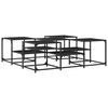 vidaXL Τραπεζάκι Σαλονιού Μαύρο 121x121x40 εκ. από Επεξεργασμένο Ξύλο