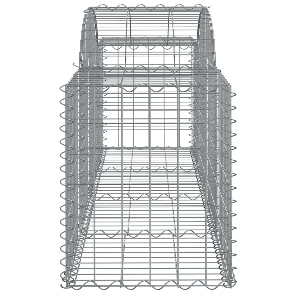 vidaXL Συρματοκιβώτια Τοξωτά 18 τεμ. 200x50x60/80 εκ. Γαλβαν. Ατσάλι
