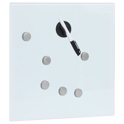 vidaXL Κλειδοθήκη με Μαγνητικό Πίνακα Λευκή 35 x 35 x 5,5 εκ.