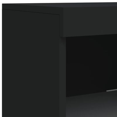 vidaXL Μπουφές με Φώτα LED Μαύρος 41 x 37 x 100 εκ.