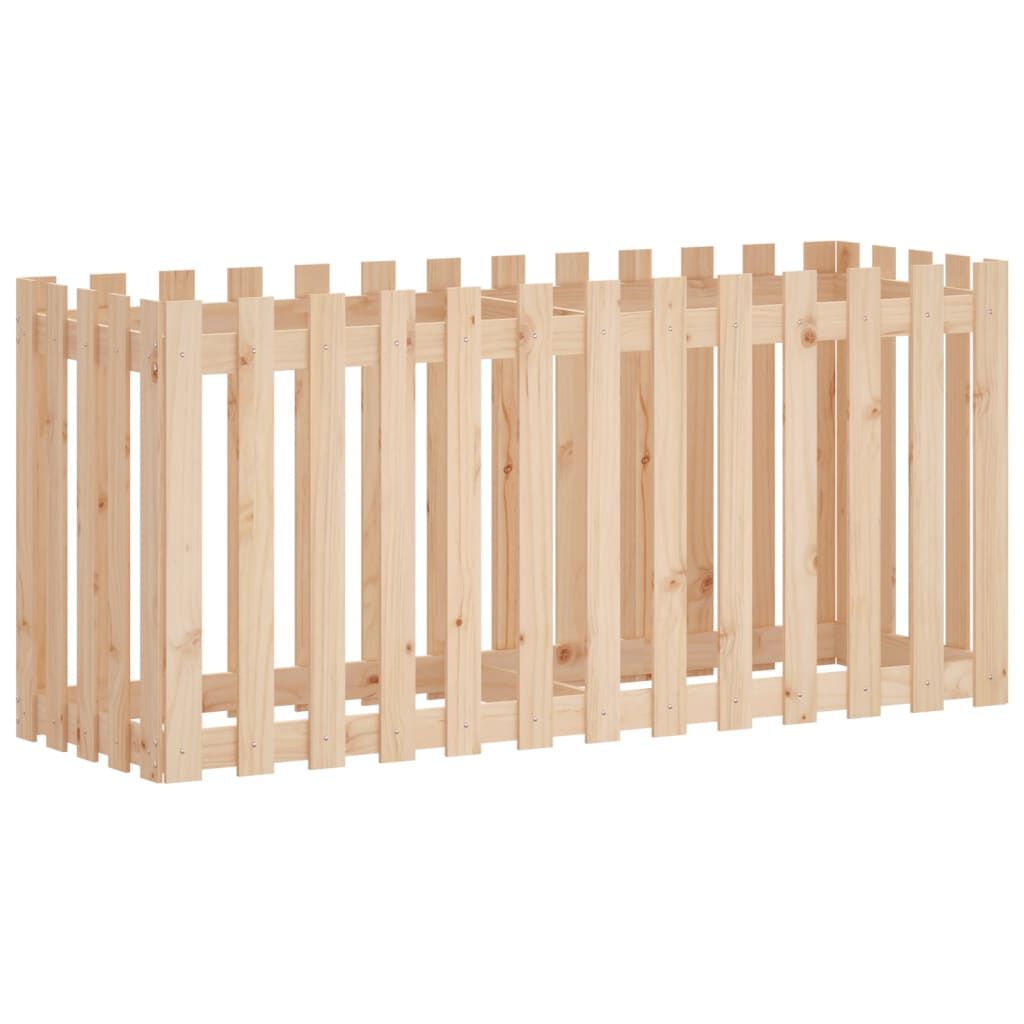 vidaXL Ζαρντινιέρα Υπερυψωμένη Σχ Φράχτη 150 x 50 x 70 εκ. Μασίφ Πεύκο