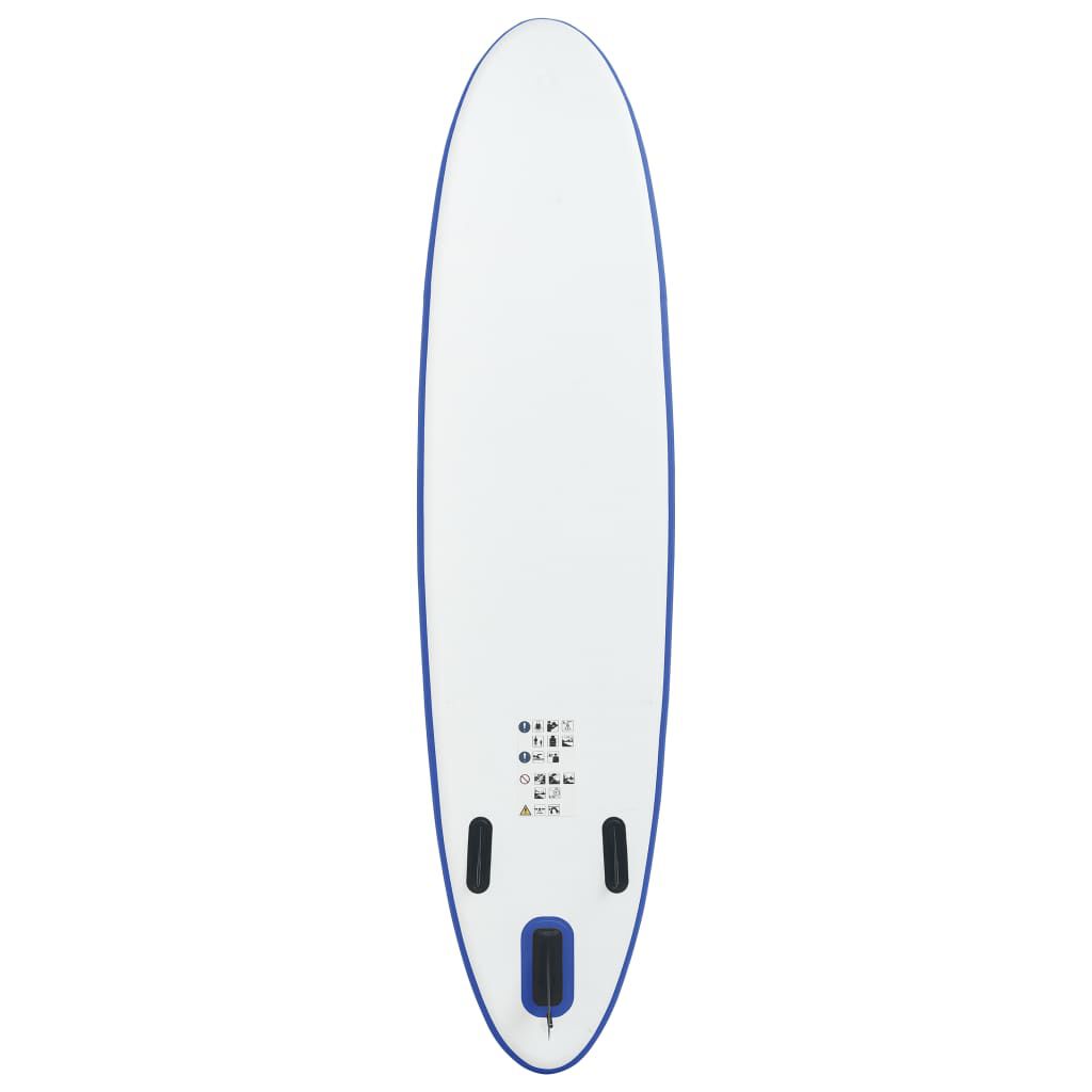 vidaXL Σετ Σανίδας Stand Up Paddle / Surf Φουσκωτό Μπλε και Λευκό