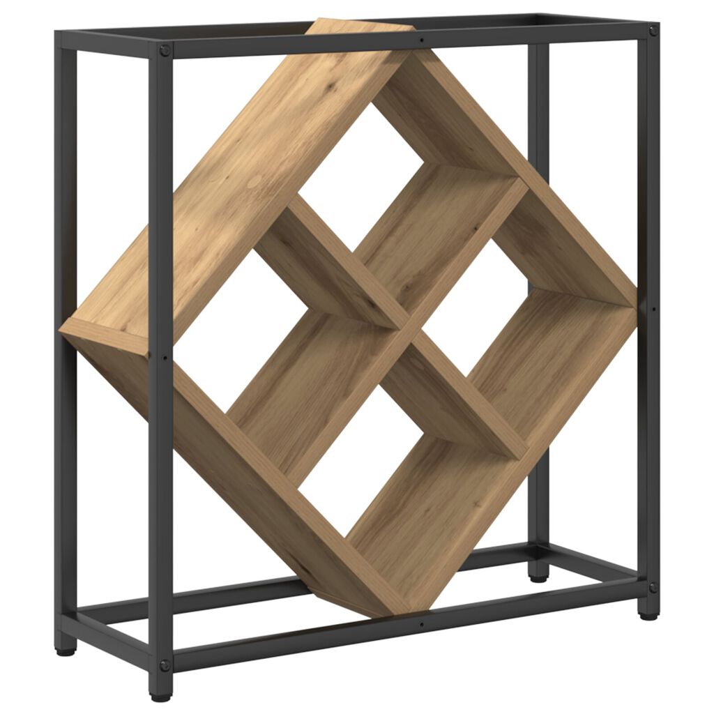 vidaXL Ράφι κρασιών Artisan Oak 51x18x52,5 εκ Επεξεργασμένο ξύλο