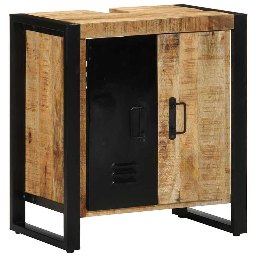 vidaXL Ντουλάπα Μπάνιου Καφέ 55 x 35 x 60 εκ. Μασίφ ξύλο μάνγκο