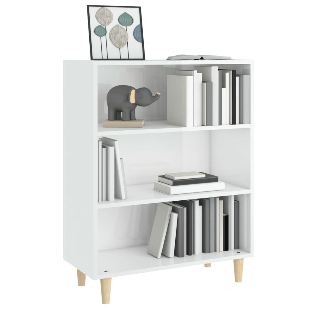 vidaXL Ντουλάπι Γυαλιστερό Λευκό 69,5x32,5x90 εκ. Επεξεργασμένο Ξύλο
