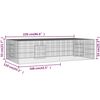 vidaXL Κλουβί Κουνελιών 2 Πάνελ 220x110x55 εκ. από Γαλβανισμένο Σίδερο