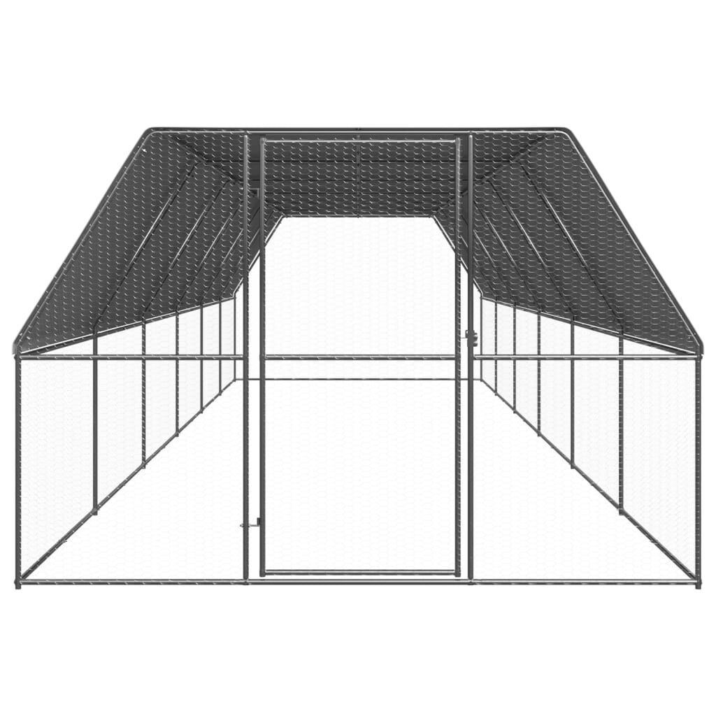 vidaXL Κοτέτσι - Κλουβί Εξωτ. Χώρου 3x12x2 μ. από Γαλβανισμένο Χάλυβα