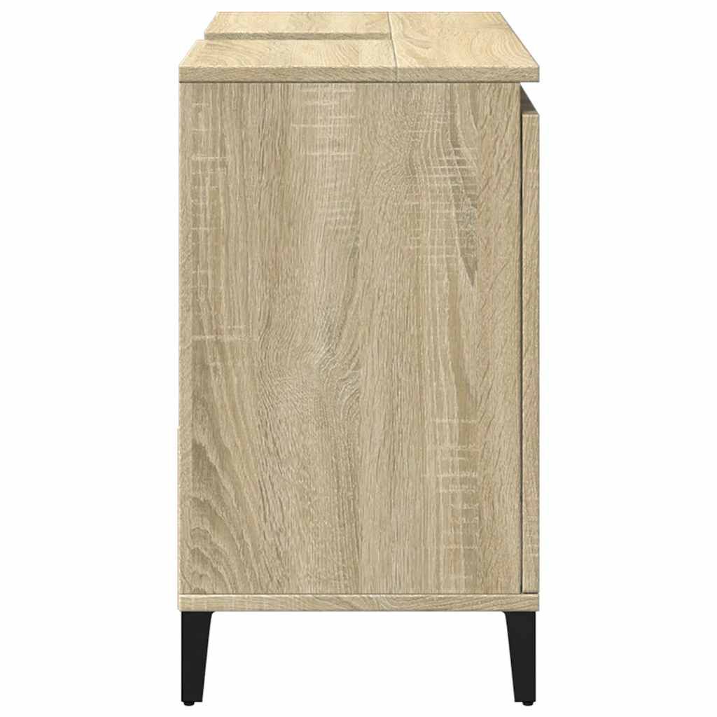 vidaXL Ντουλάπι Μπάνιου Sonoma Δρυς 65x33x60 εκ. Επεξεργασμένο Ξύλο