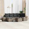 vidaXL Σετ Καναπέ Κήπου 7 pcs Γκρι 55 x 62 x 69 εκ Πολυ ράταν
