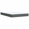 vidaXL Κρεβάτι Boxspring με Στρώμα Σκούρο Γκρι 140x200 εκ Υφασμάτινο