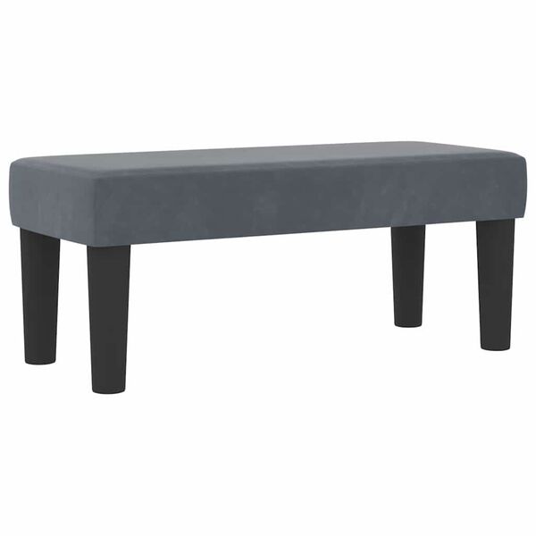 vidaXL Κρεβάτι με ελατήρια με στρώμα Σκούρο γκρι 80 x 200 cm Βελούδο