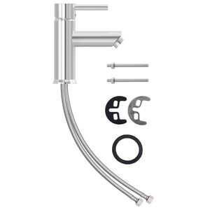 vidaXL Μπαταρία Νιπτήρα Μπάνιου Χρωμέ Φινίρισμα 130 x 176 χιλ.