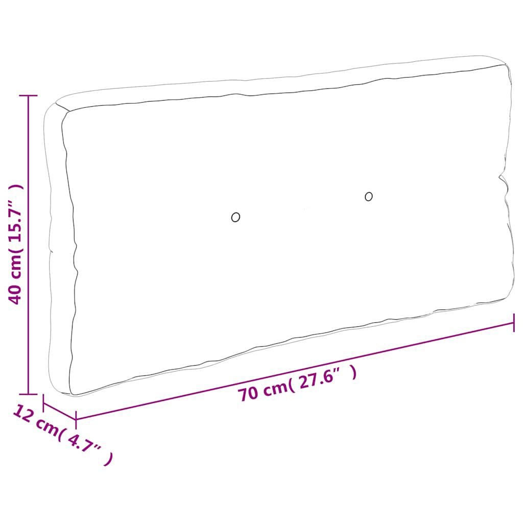 vidaXL Μαξιλάρι Παλέτας Κόκκινο Καρό 70 x 40 x 12 εκ. Υφασμάτινο