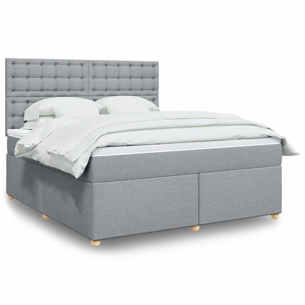 vidaXL &Kappa;&rho;&epsilon;&beta;ά&tau;&iota; Boxspring &mu;&epsilon; &Sigma;&tau;&rho;ώ&mu;&alpha; &Alpha;&nu;&omicron;&iota;&chi;&tau;ό &Gamma;&kappa;&rho;&iota; 180x200 &epsilon;&kappa;. &Upsilon;&phi;&alpha;&sigma;&mu;ά&tau;&iota;&nu;&omicron;
