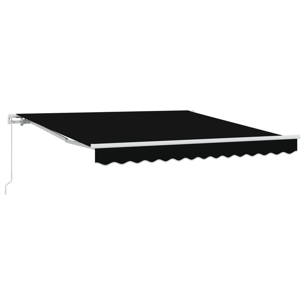 vidaXL Μηχανική Ανασυρόμενη Τέντα Μαύρη 350x250 εκ.