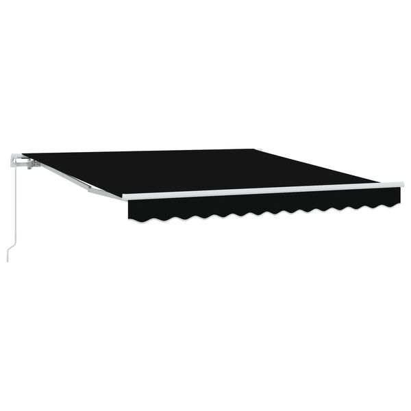vidaXL Μηχανική Ανασυρόμενη Τέντα Μαύρη 350x250 εκ.
