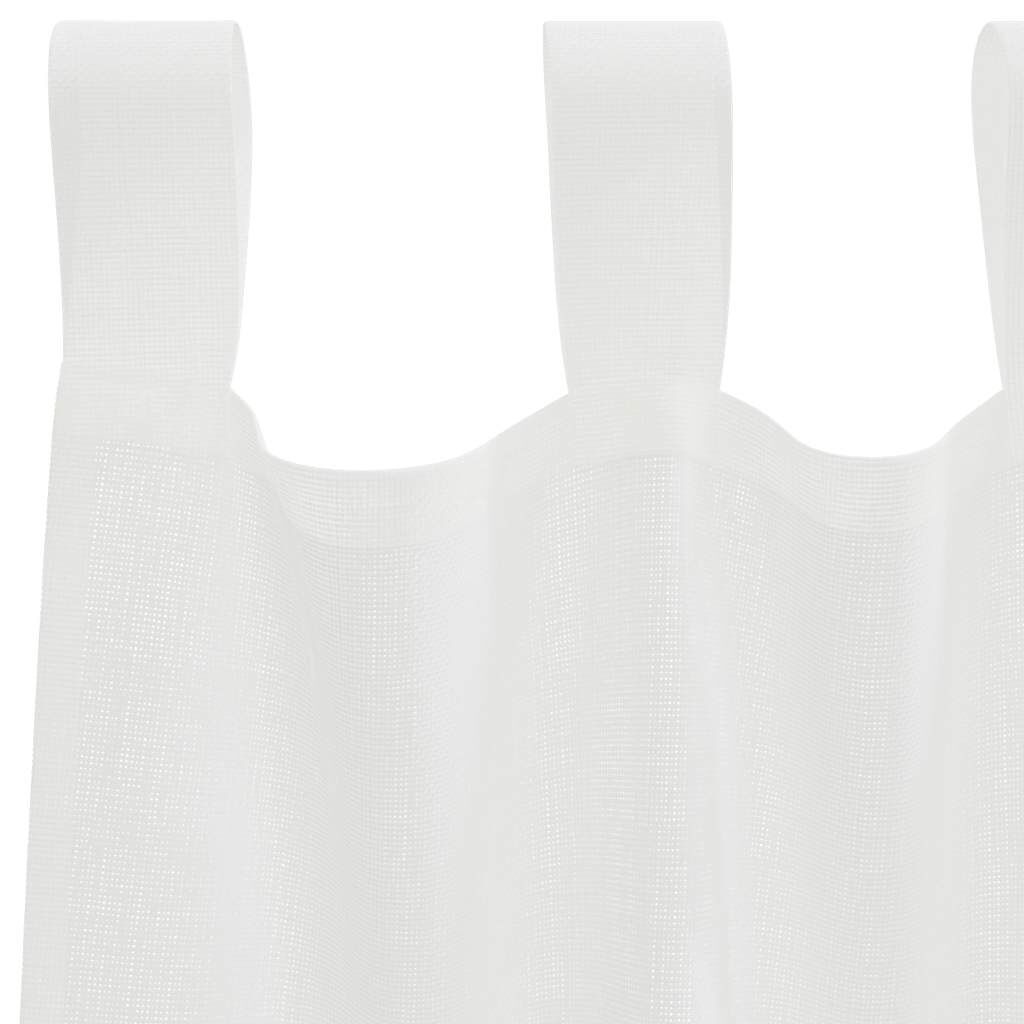 vidaXL Κουρτίνες Voile με βρόχους 2 τεμάχια Λευκό 140x260 cm