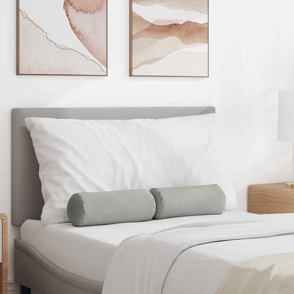 vidaXL Μαξιλάρια Στήριγμα 2 pcs Ανοιχτό γκρι Ø 15 x 40 εκ