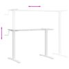 vidaXL Σκελετός Όρθιου Γραφείου Λευκός (94-135)x60x(70-114) εκ. Ατσάλι