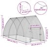 vidaXL Κοτέτσι - Κλουβί Ασημί 300x105x120 εκ. από Γαλβανισμένο Χάλυβα