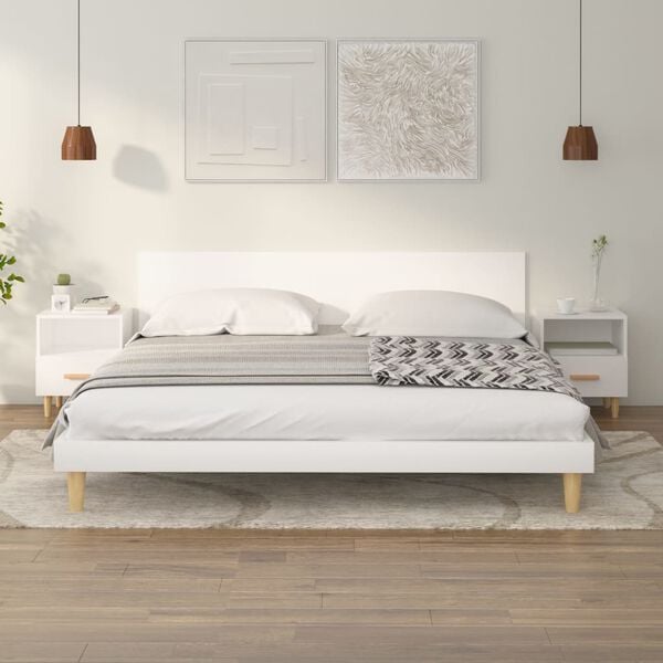 vidaXL Κομοδίνα 2 τεμ. Λευκά 40 x 35 x 47 εκ.