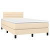 vidaXL &Kappa;&rho;&epsilon;&beta;ά&tau;&iota; Boxspring &mu;&epsilon; &Sigma;&tau;&rho;ώ&mu;&alpha; &Kappa;&rho;&epsilon;&mu; 120x190 &epsilon;&kappa;. &Upsilon;&phi;&alpha;&sigma;&mu;ά&tau;&iota;&nu;&omicron;