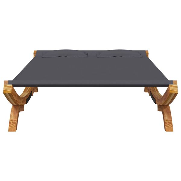 vidaXL Ξαπλώστρα Εξ. Χώρου Ανθρ. 165x188,5x46 εκ. Μασίφ Λυγισμένο Ξύλο