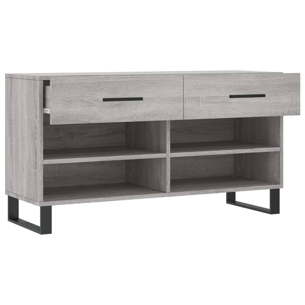 vidaXL Παπουτσοθήκη Γκρι Sonoma 102x35x55 εκ. από Επεξεργασμένο Ξύλο