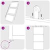 vidaXL Συρόμενη Πόρτα Λευκή 102,5 x 205 εκ. από Ψημένο Γυαλί/Αλουμίνιο