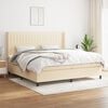 vidaXL &Kappa;&rho;&epsilon;&beta;ά&tau;&iota; Boxspring &mu;&epsilon; &Sigma;&tau;&rho;ώ&mu;&alpha; &Kappa;&rho;&epsilon;&mu; 200x200 &epsilon;&kappa;. &Upsilon;&phi;&alpha;&sigma;&mu;ά&tau;&iota;&nu;&omicron;