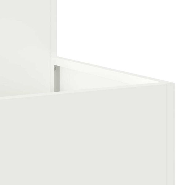 vidaXL Γλάστρα Κήπου Λευκό 100 x 100 x 48 εκ. Ατσάλι