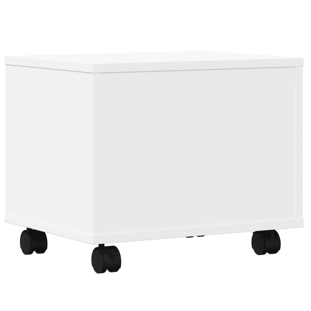 vidaXL Βάση Εκτυπωτή με Ρόδες Λευκή 41x32x34,5 εκ.