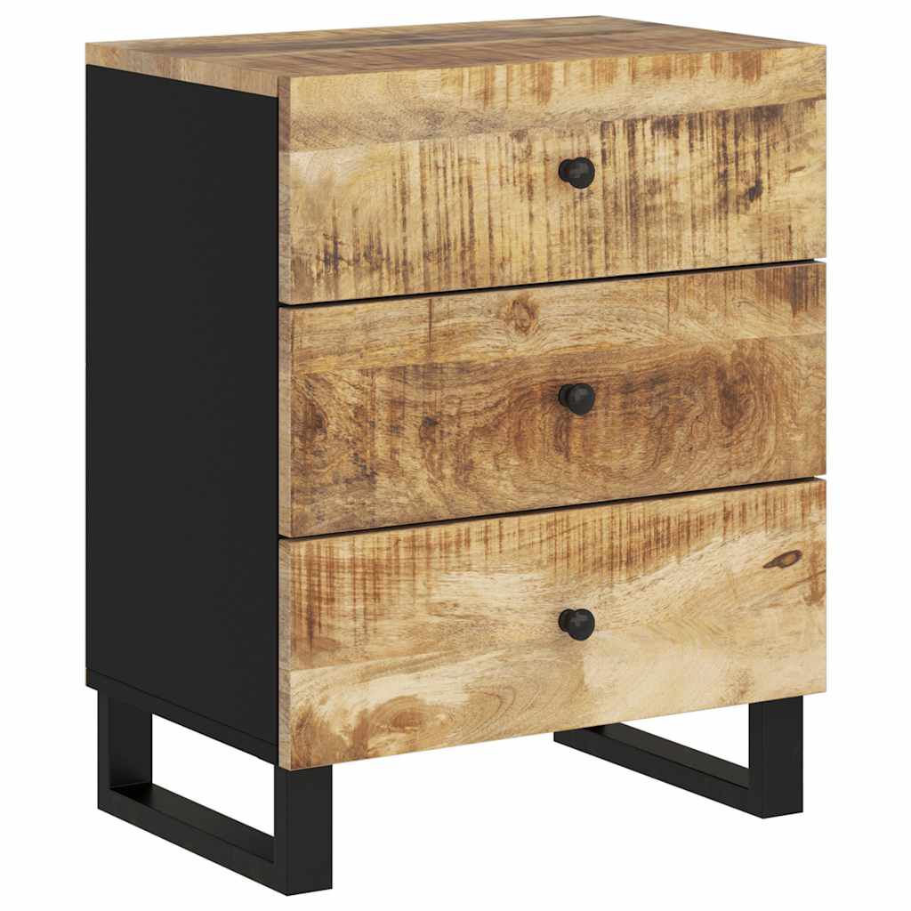 vidaXL Κομοδίνο 50x33x62 εκ. Μασίφ Ξύλο Μάνγκο & Επεξεργασμένο Ξύλο
