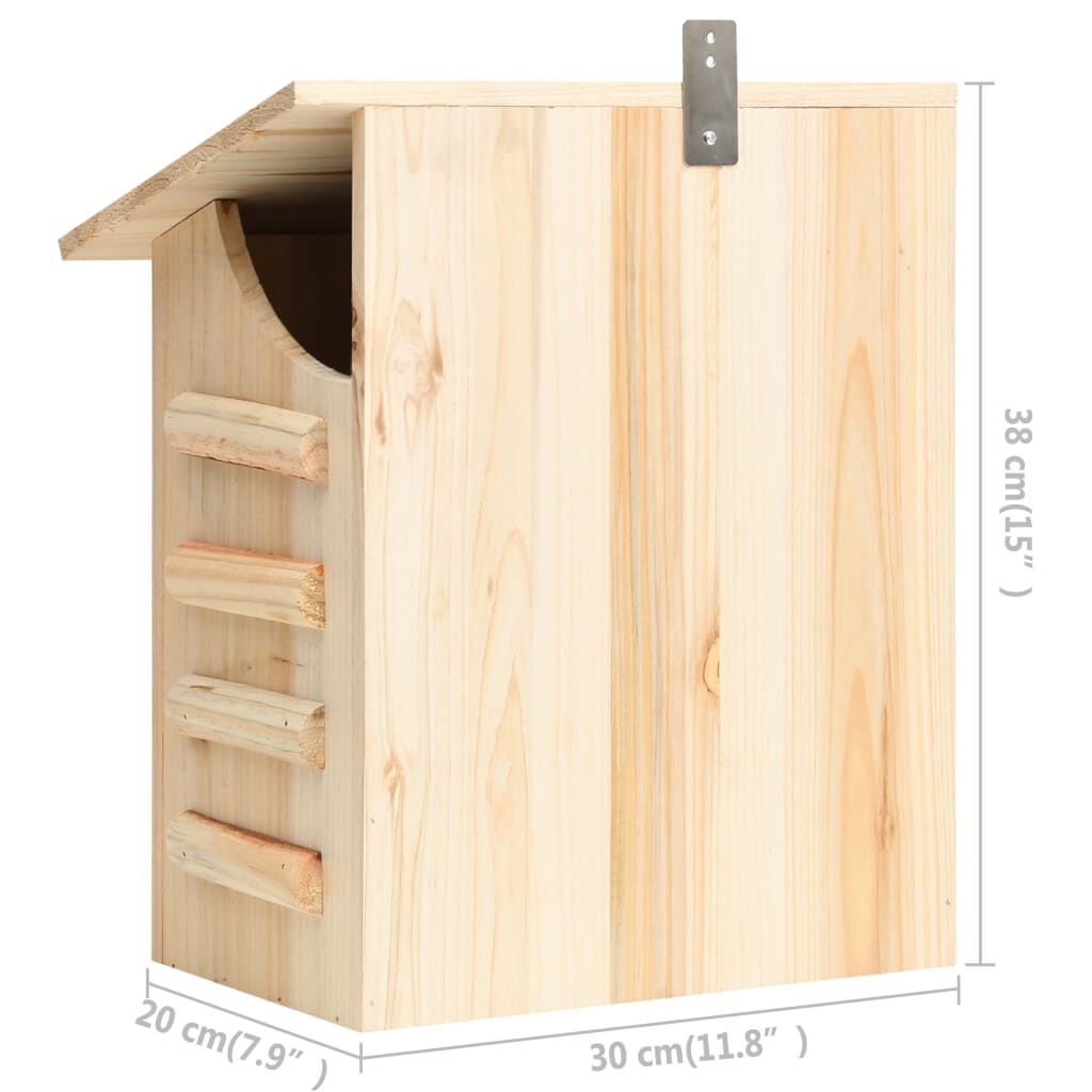 vidaXL Σπίτι Νυχτερίδων 30 x 20 x 38 εκ. από Μασίφ Ξύλο Ελάτης