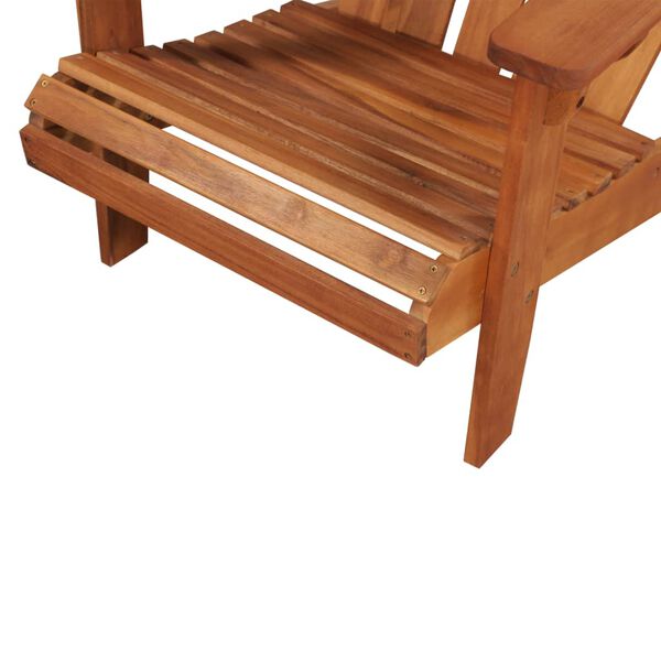 vidaXL Καρέκλα Κήπου Adirondack με Υποπόδιο από Μασίφ Ξύλο Ακακίας