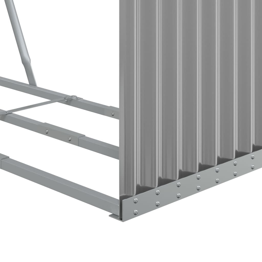 vidaXL Ξυλοθήκη Αν. Γκρι 120x45x100 εκ. από Γαλβανισμένο Ατσάλι