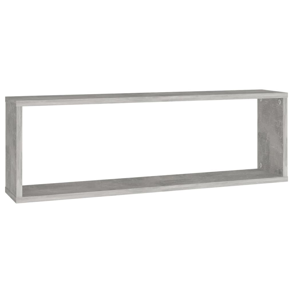 vidaXL Ράφια Κύβοι Τοίχου 2 τεμ. Γκρι Σκυρ. 80x15x26,5 εκ. Επεξ. Ξύλο
