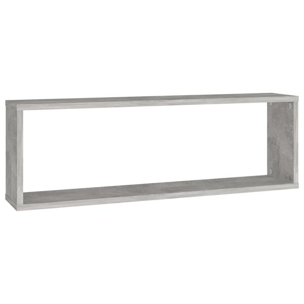 vidaXL Ράφια Κύβοι Τοίχου 2 τεμ. Γκρι Σκυρ. 80x15x26,5 εκ. Επεξ. Ξύλο